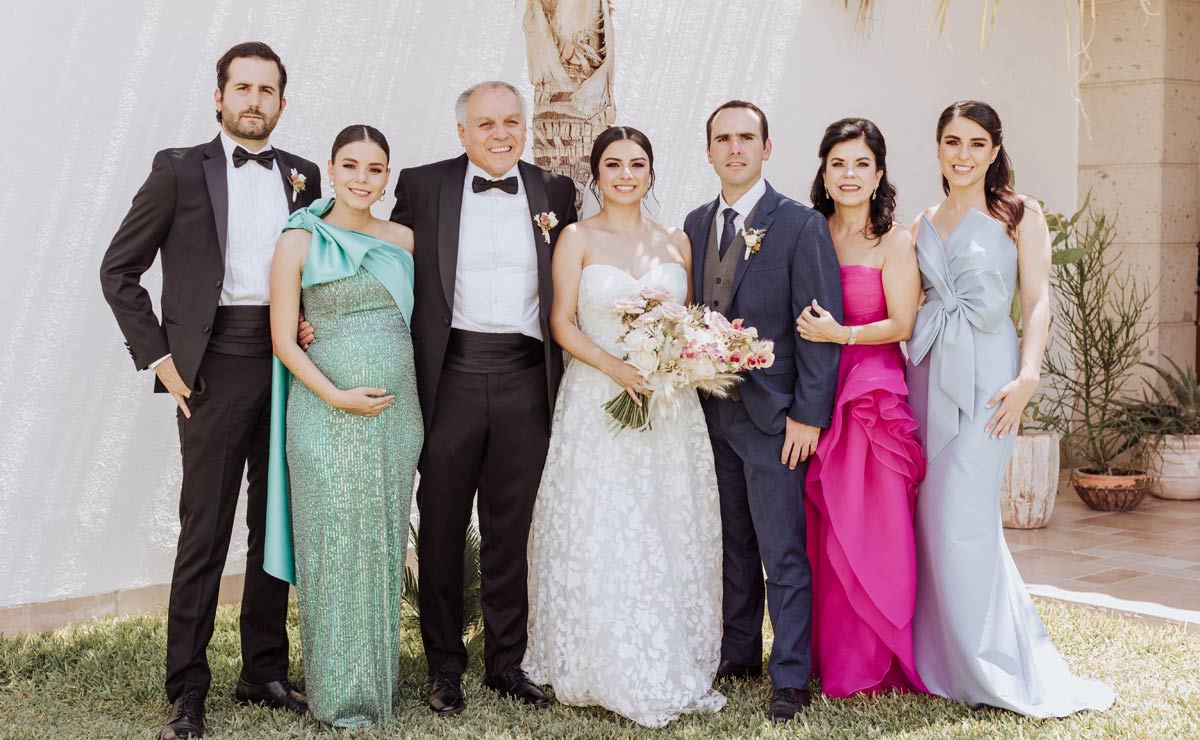 Familia de la novia. Nico, Cecy, Fernando, Sofía, Juan Pablo, Cecy y Marcela