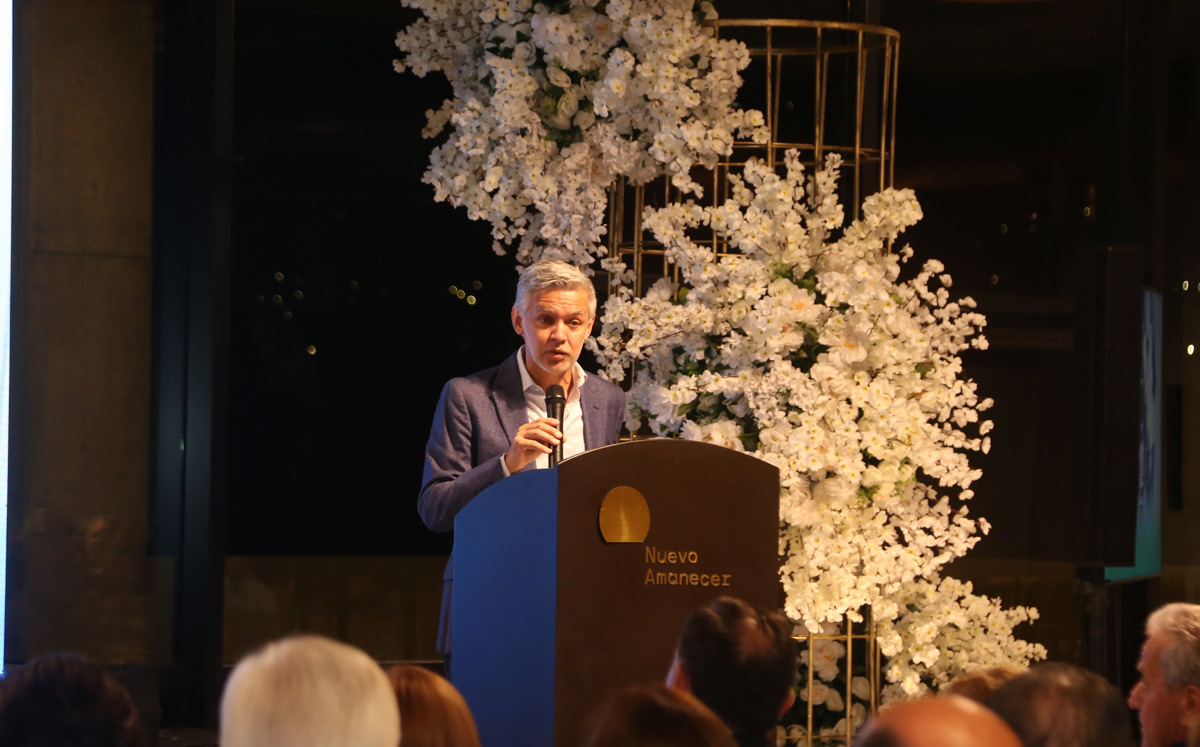 Marco Amaya, director del Nuevo Amanecer ofreció un mensaje de agradecimiento / Foto: Roberto Alvarado