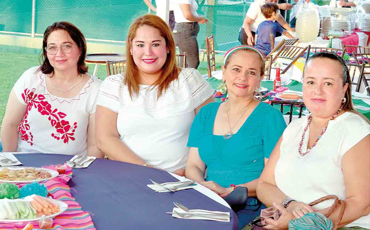 ANA GARZA, ROSA ELENA SÁNCHEZ, VERÓNICA ZAVALA Y LILI GILLING festejaron en el Club Campestre Tampico el día de la independencia de México