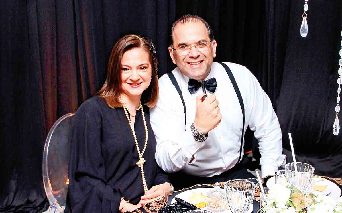 GABY SALAZAR Y JORGE KAUACHI presentes en el Club Libanés para el cumpleaños de Susana Manzur