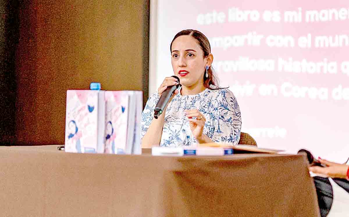 Tania en el momento de Q&A