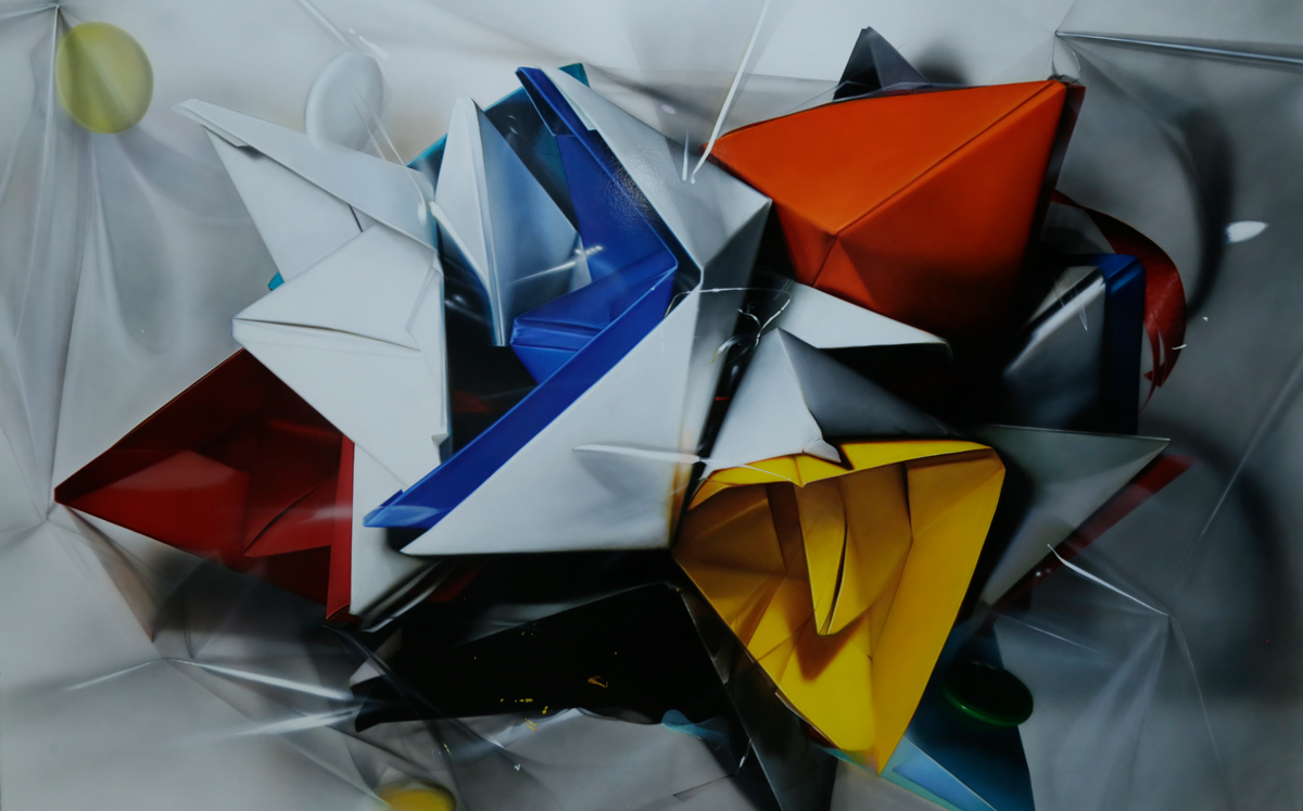 Paper boats, obra de Migel Ángel Sainz / Foto: Omar Valdez