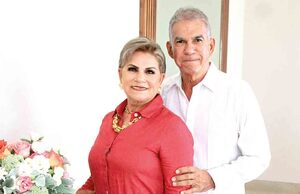 HILDA DEL ANGEL, la hermosa cumpleañera Y OSCAR GÓMEZ