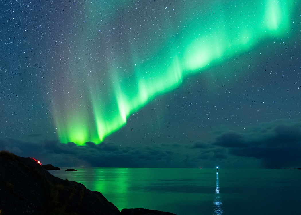 Aurora Boreal desde Hamn. (Cortesía)