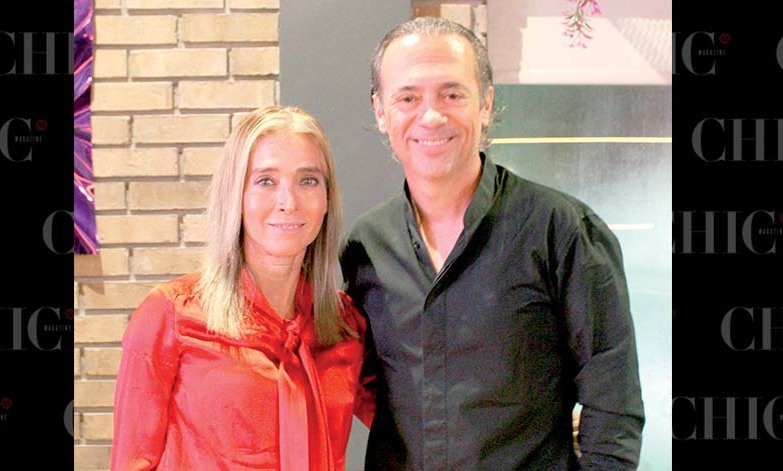 MYRIAM RUIZ Y SERGIO GARZA felices de estar presentes en la inauguración