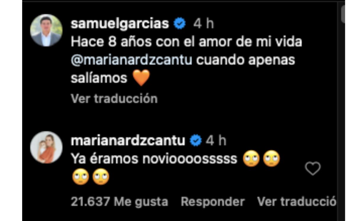Samuel García se equivoca en su aniversario con Mariana Rodríguez (Instagram)