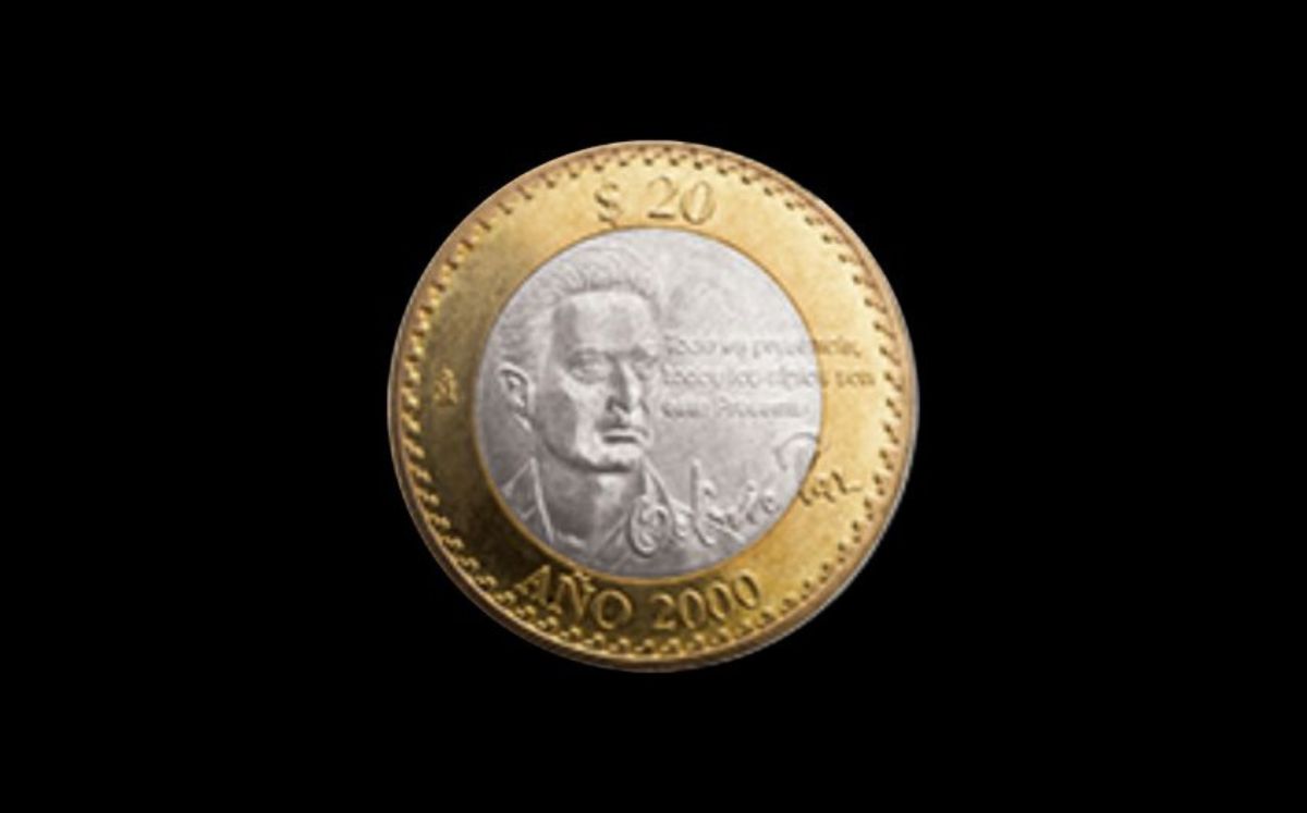 Moneda de 20 pesos de Octavio Paz es vendida en un millón (Mercado Libre)