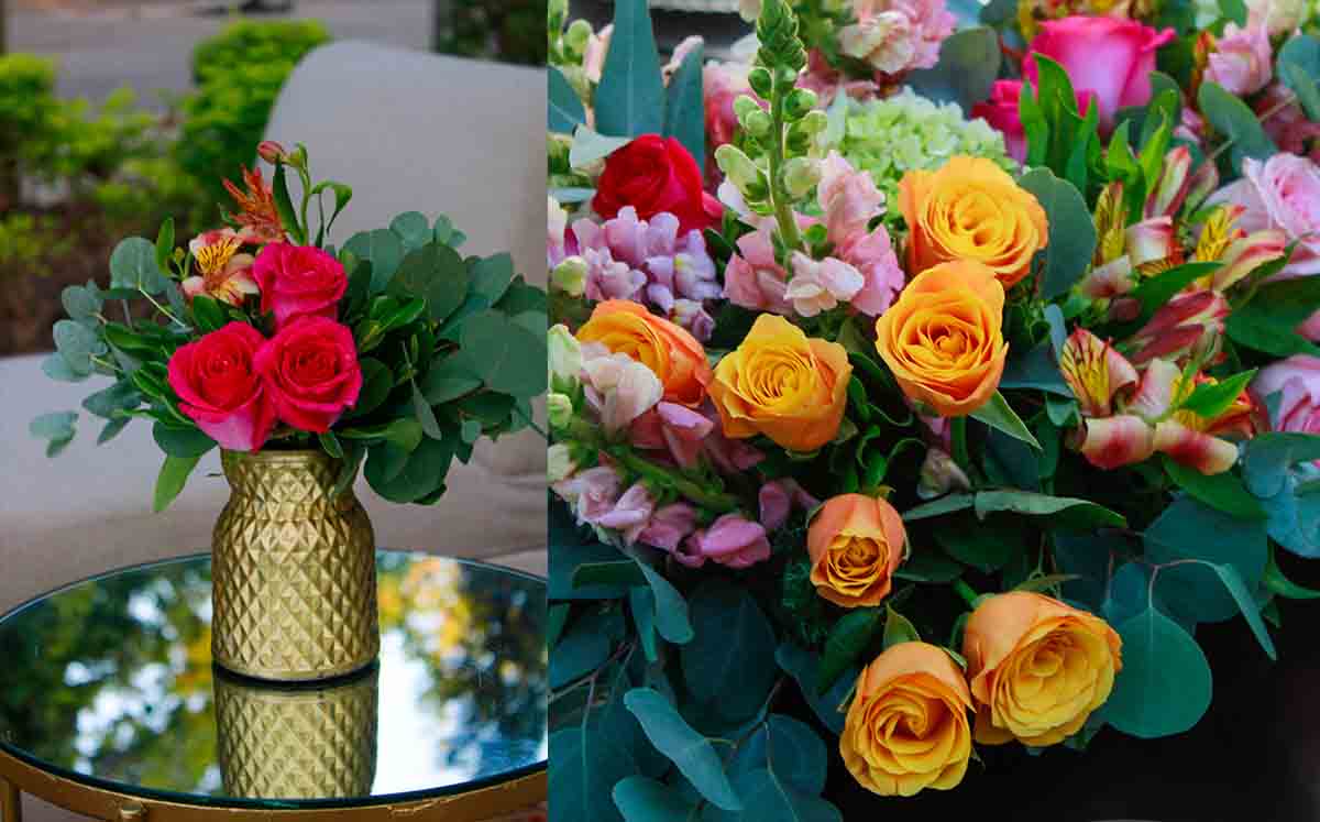 Bellos arreglos florales de Leonarda