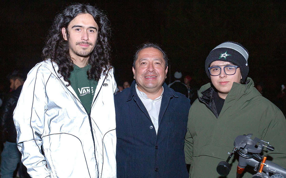 Dorian Pacheco, Alfredo Santana y Evan Santana