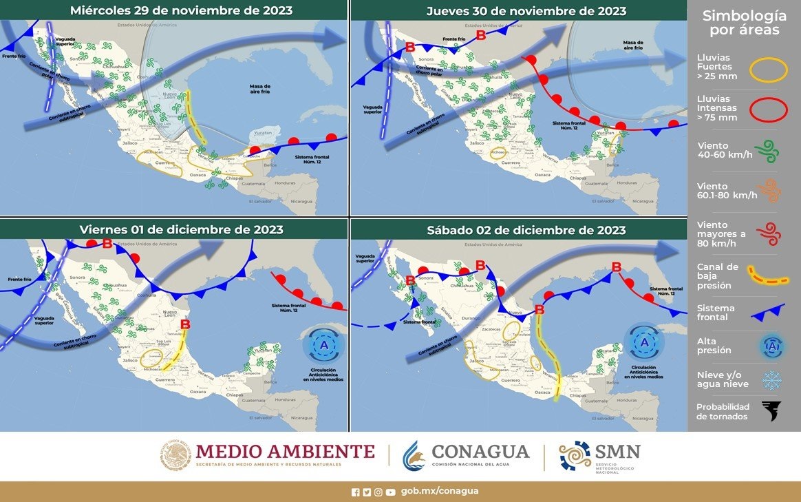 Frente frío 12: ¿Cuáles serán las temperaturas? (Foto: Twitter)
