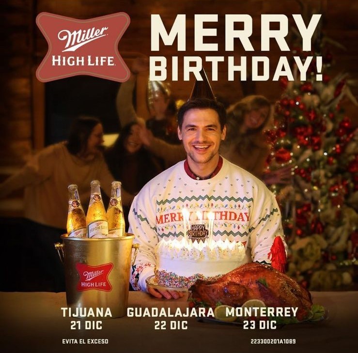 ¿Cumples años en diciembre? Checa lo que Miller High Life tiene para ti.