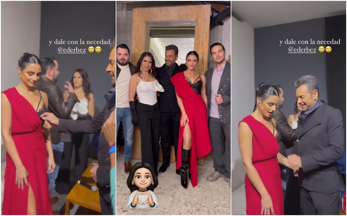 Así reaccionó a Eugenio Derbez al vestido con lencería de Aislinn (Foto. Instagram)