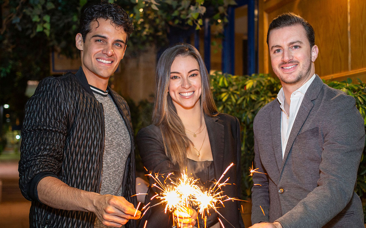Eduardo Castillo, Valeria Florian y Alberto Ofarril