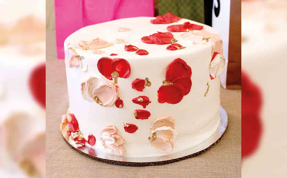 Delicioso pastel floral