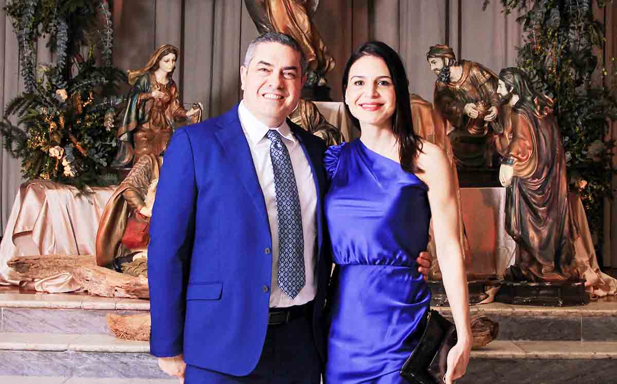 SERGIO SALAZAR Y SILJA EDGAR disfrutaron de un amplio menú en la cena con causa
