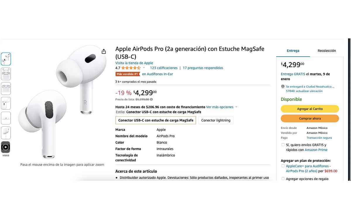 AirPods Pro en Amazon son rematados por día de Reyes a este precio (Amazon)