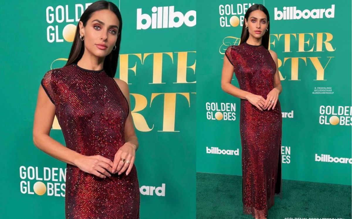 El look que llevo Renata Notni para el after party de los Golden Globes (Foto: Instagram)