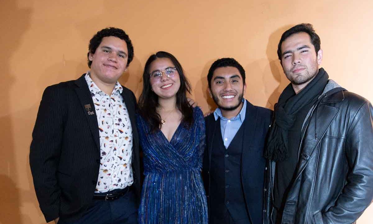 Sebastián Exposito, Paola Mora, Roberto Mendoza y José Placencia