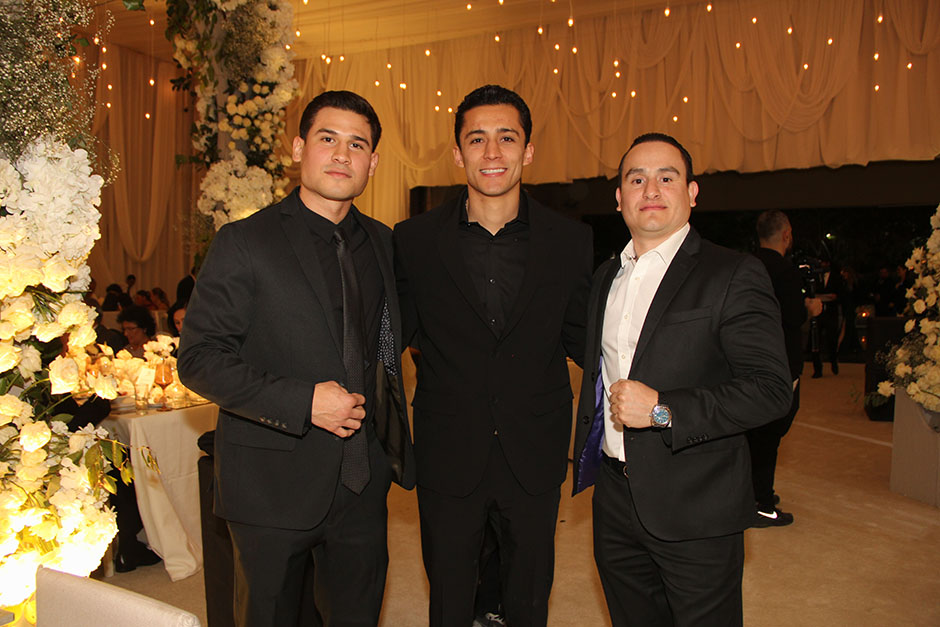 Aarón Silva, Rafel Espinoza y Aldo Mora
