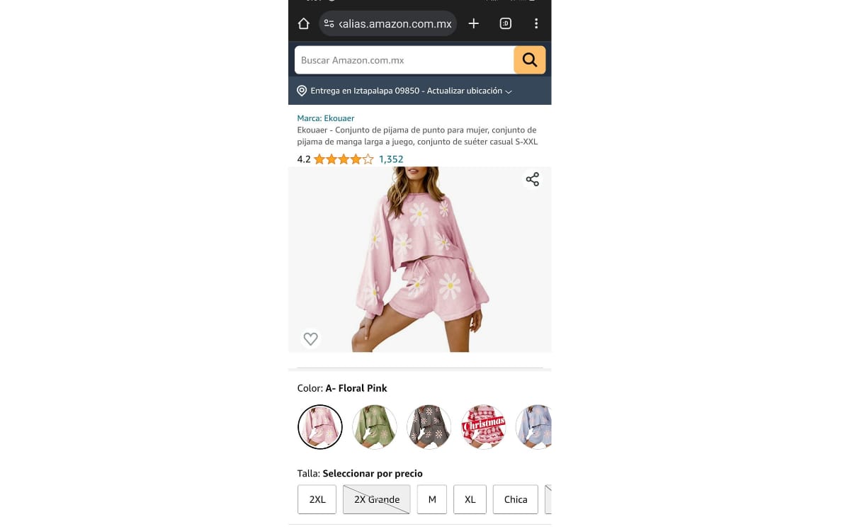 Mariana Rodríguez y su pijama de Amazon de 700 pesos