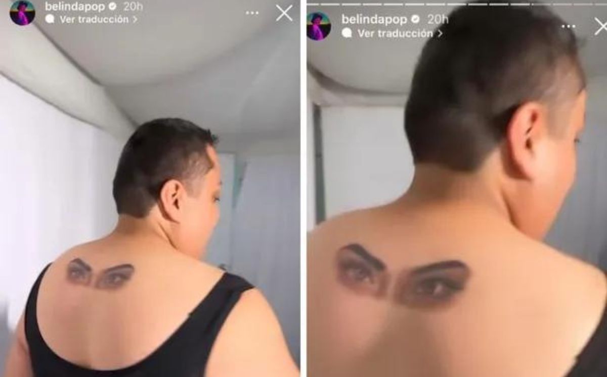 Belinda reacciona al tatuaje de su fan idéntico al de Nodal (Instagram)