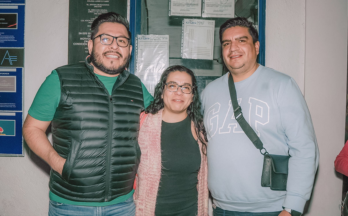 Lilia Villega, Vicente Espinoza y Jaime Ruiz