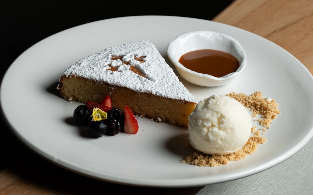 Tarta Santiago, un postre del restaurante Pelayo