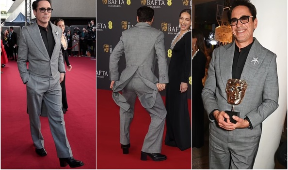Robert Downey Jr. lleva tacones a los Premios BAFTA 2024 (Foto. Getty)