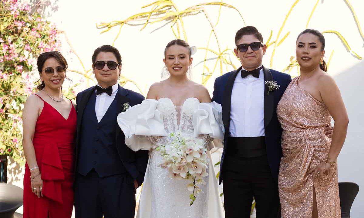 Carolina Román, Christian Rebollar, Monse Rebollar, Abraham Rebollar y Paola Quintero