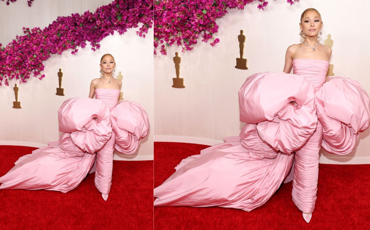 Ariana Grande usa vestido rosa en Oscar 2024; ¿cuál es su significado? (X)