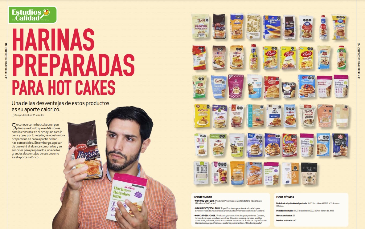 Esta es la MEJOR harina para preparar hot cakes, según Profeco (Foto: Profeco)