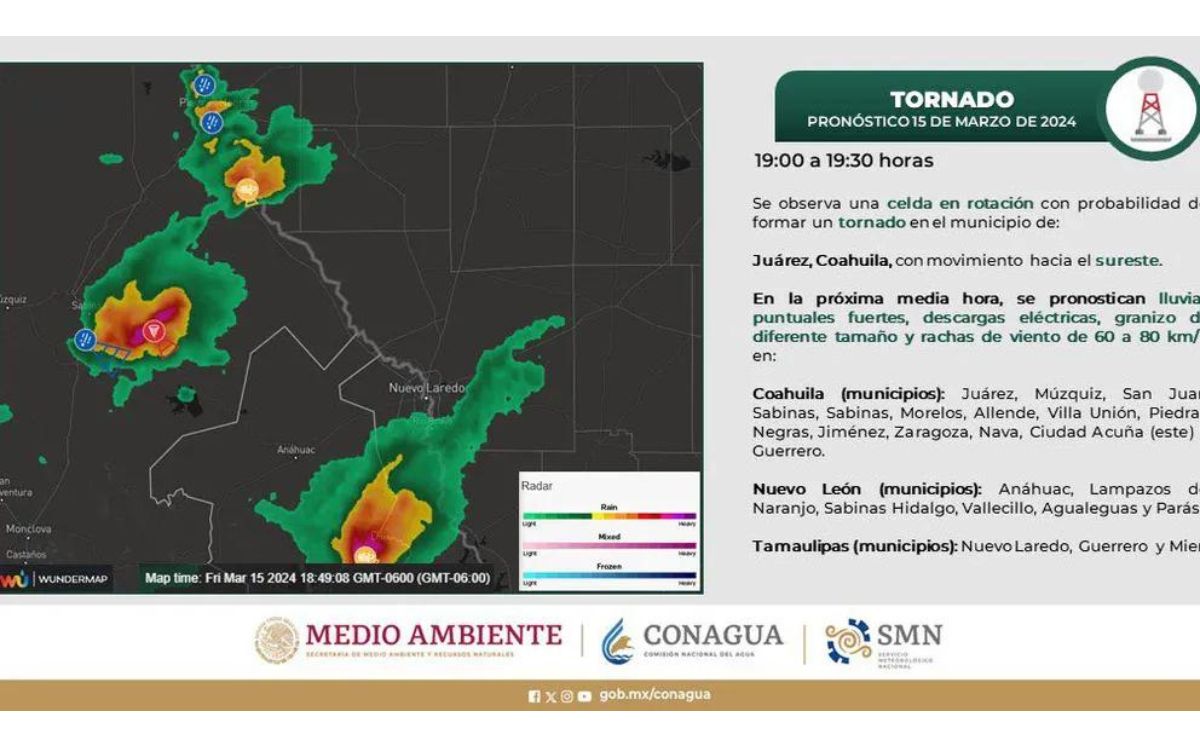 Tornado en México: ¿En qué estados afectará? y ¿qué hacer? (Freepik)