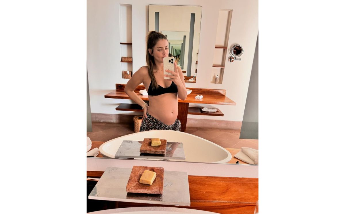 Michelle Renaud muestra el rostro de su bebé con Matías Novoa (Instagram)