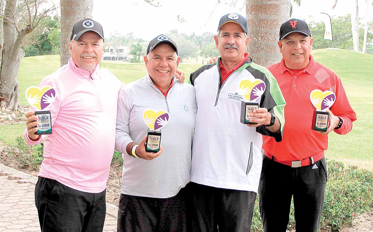 TINO DE LEÓN, VÍCTOR DOMÍNGUEZ, UBALDO CABALLERO Y MIGUEL PIÑEIRO fueron parte del primer torneo a beneficio del CRIT Tamaulipas