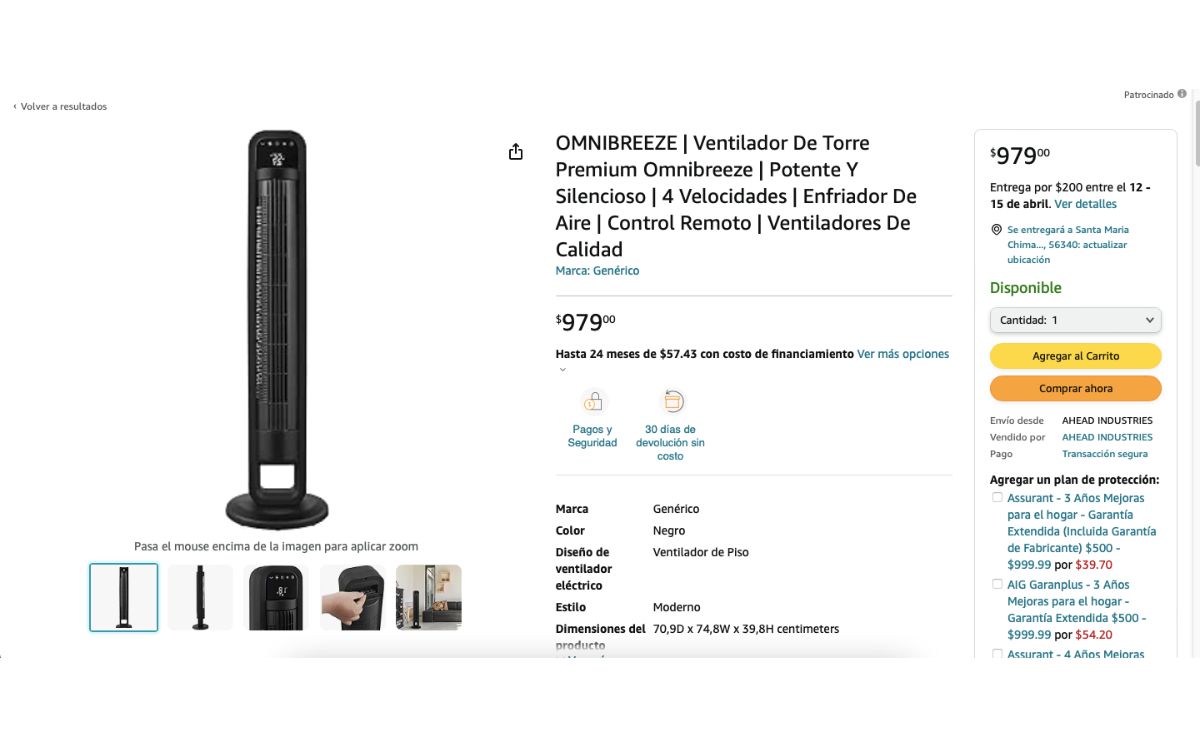 Ventilador OmniBreeze de Costco se agota; ¿en dónde comprarlo? (Amazon)