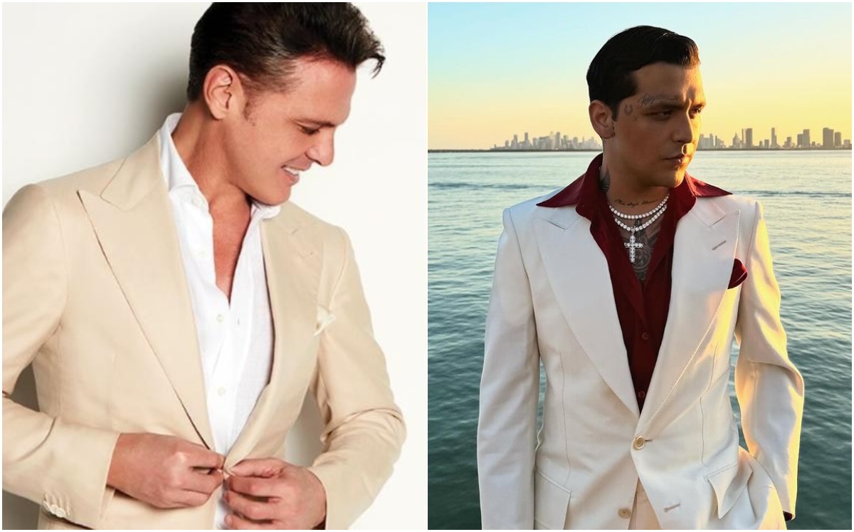Comparan a Christian Nodal con Luis Miguel, tras nueva sesión de fotos (Foto: Instagram Christan Nodal y Luis Miguel)