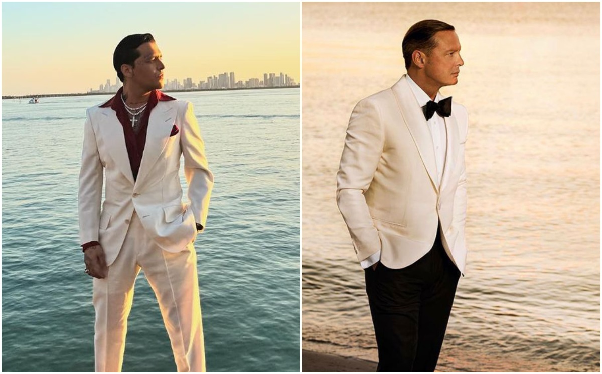 Comparan a Christian Nodal con Luis Miguel, tras nueva sesión de fotos (Foto: Instagram Christan Nodal y Luis Miguel)