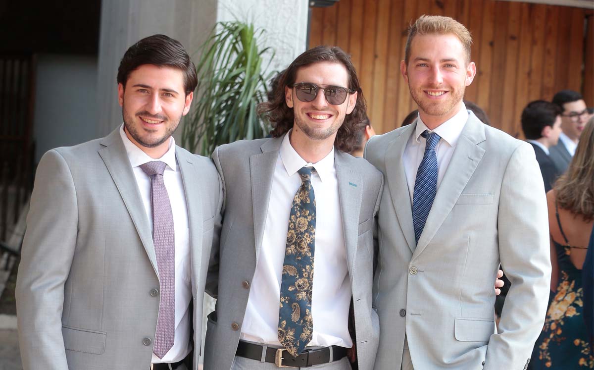 Adrián De la Garza, Nicolás Navarro y Santiago Lans