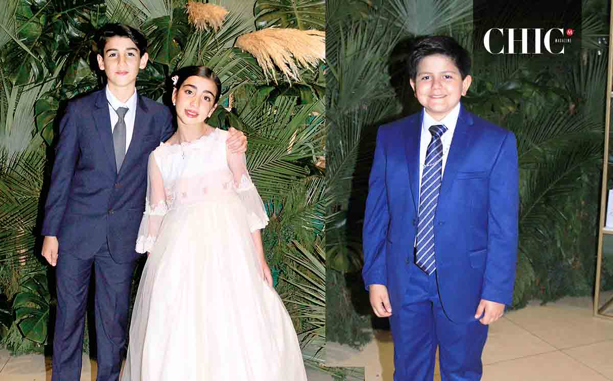 MIRANDA MACOUZET, SANTIAGO MACOUZET Y RODRIGO SHAHIN realizaron su primera comunión en la Parroquia de San Pedro y San Pablo