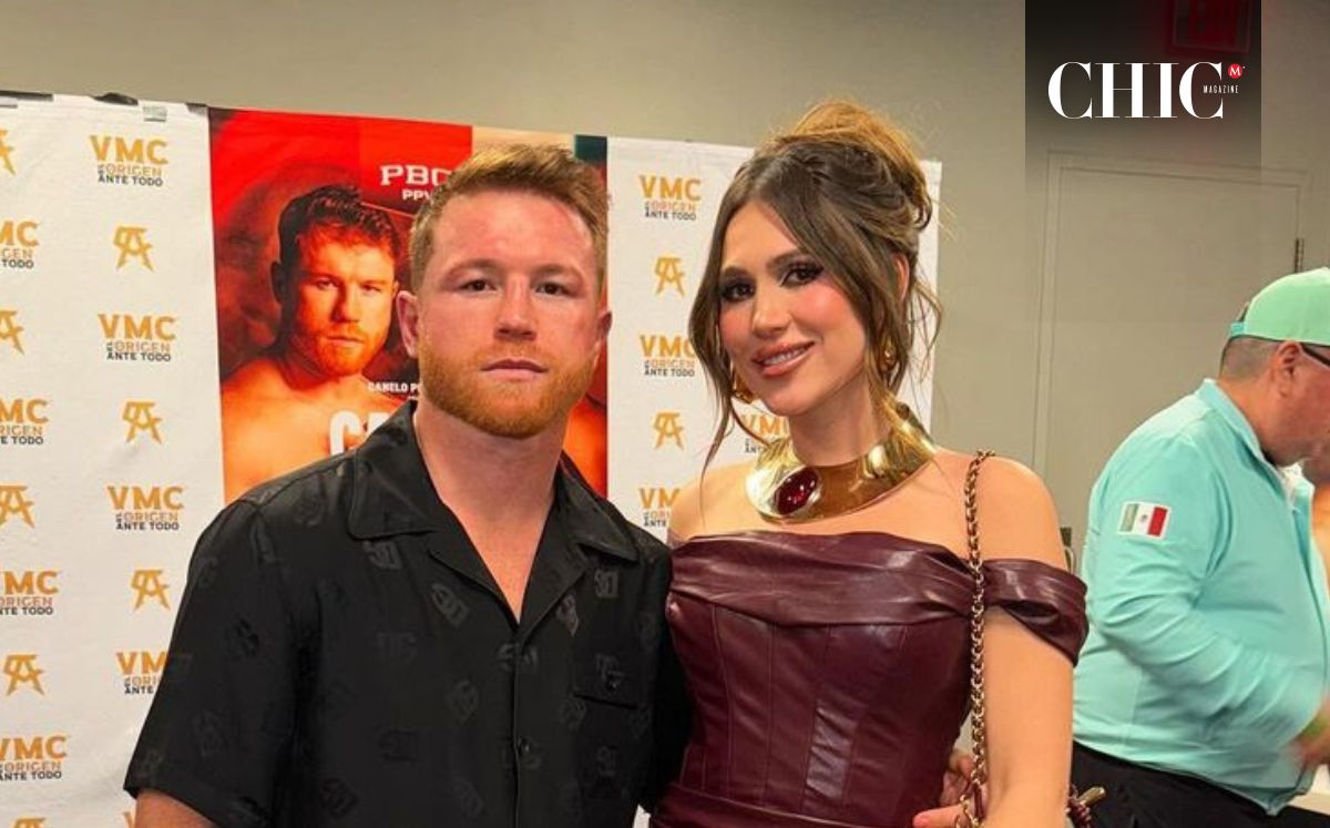 Fernanda Gómez: Vestido de cuero en la pelea de Canelo Álvarez (Foto: Instagram Fernanda Gómez)