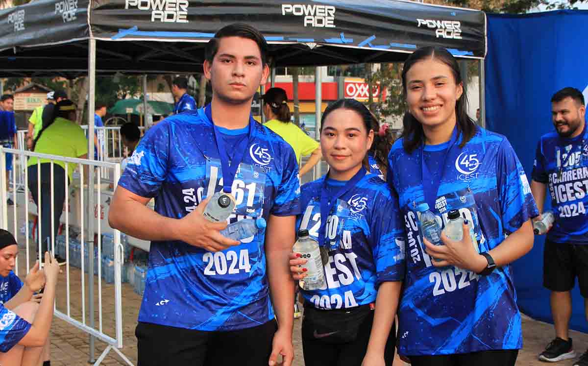 JAASIEL GUERRERO, HANNIA HERNÁNDEZ Y LEIRA DEL ÁNGEL lo dieron todo en la carrera ICEST 2024