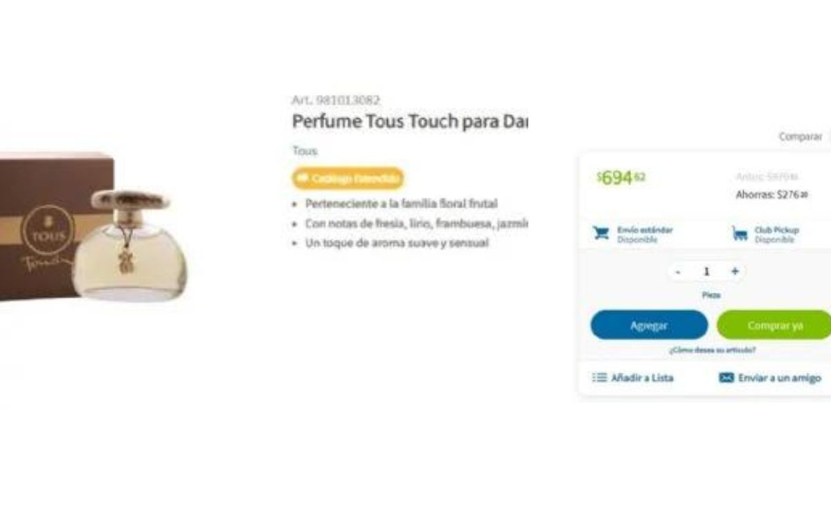 Sam's Club: Perfumes por menos de mil pesos que duran todo el día (Foto: Sitio Web)