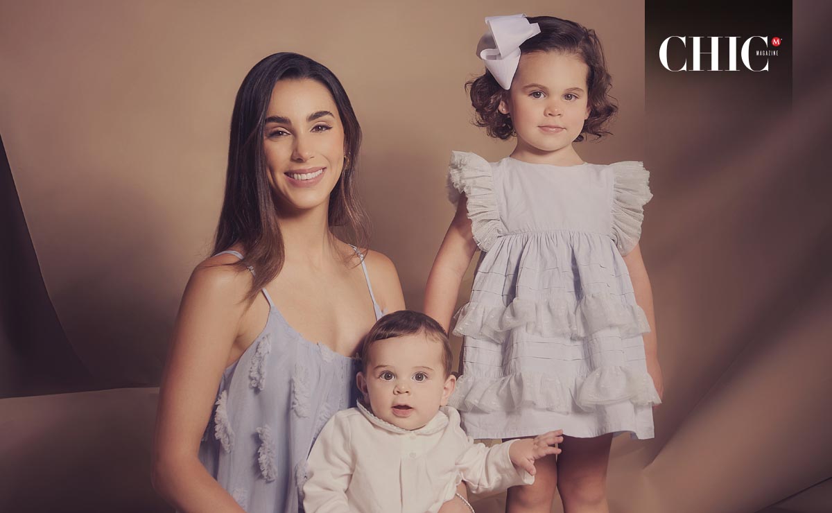 Sofía Torre junto a sus hijos Roby y Noa