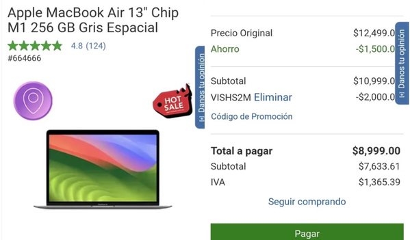 Costco-pone en-OFERTA Apple-MacBook Air-a 9-MIL-pesos (Foto: Costco)