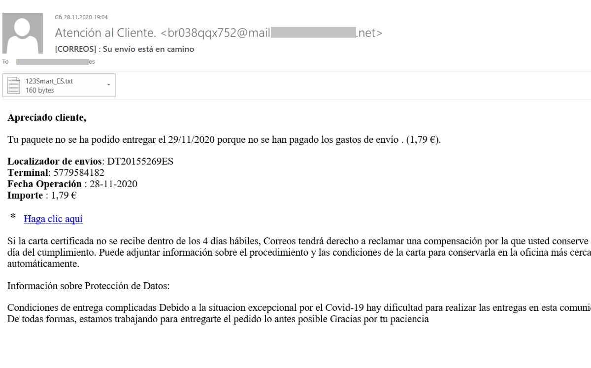 Hot Sale 2024: Método de estafa con mensajes de paqueterías de envío (Foto: Kaspersky)