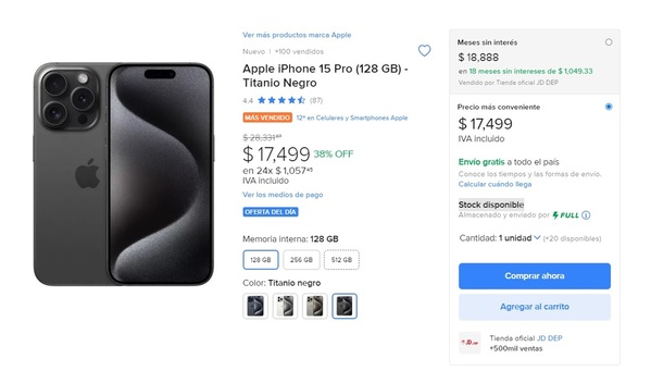 Por Hot Sale, rematan iPhone 15 Pro a tan solo $14 mil pesos (Foto: Instagram)