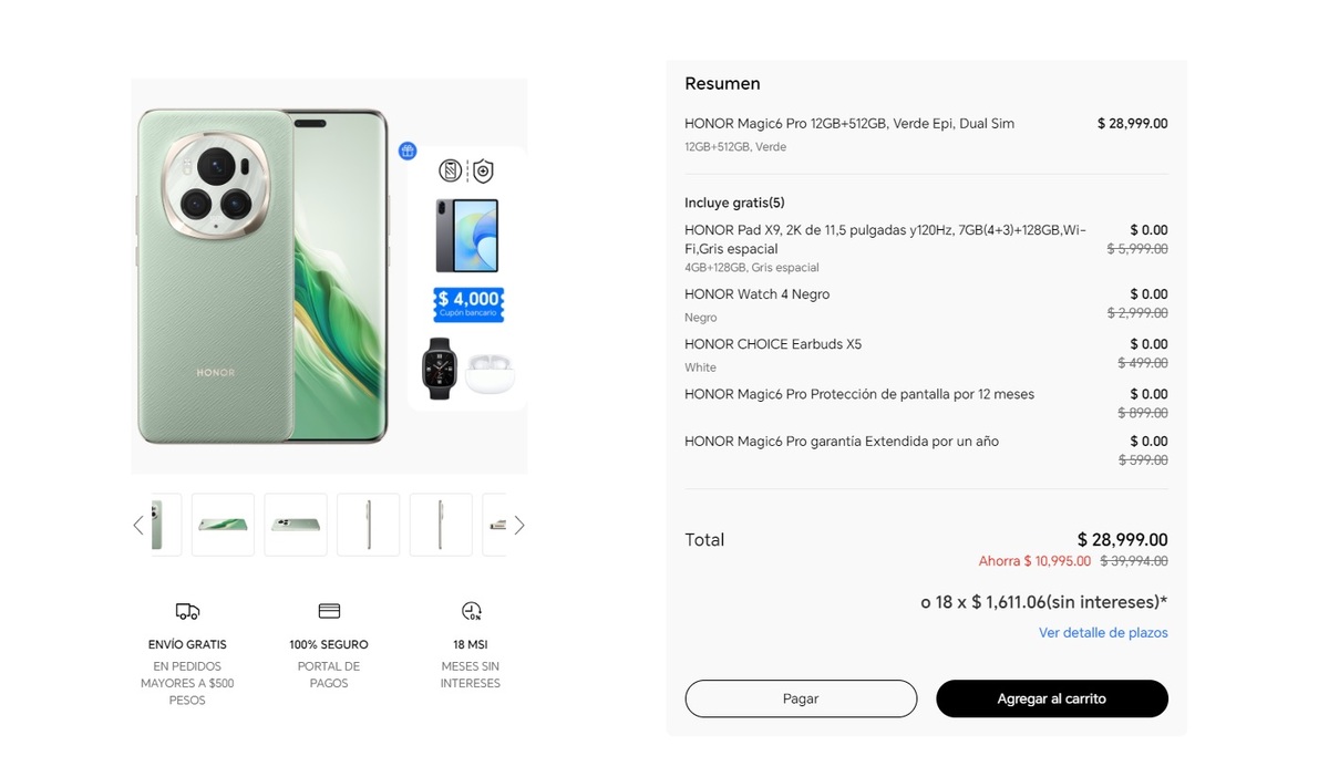 Honor rebaja más de $10 mil pesos a su MEJOR celular con regalos (Foto: Cortesía)