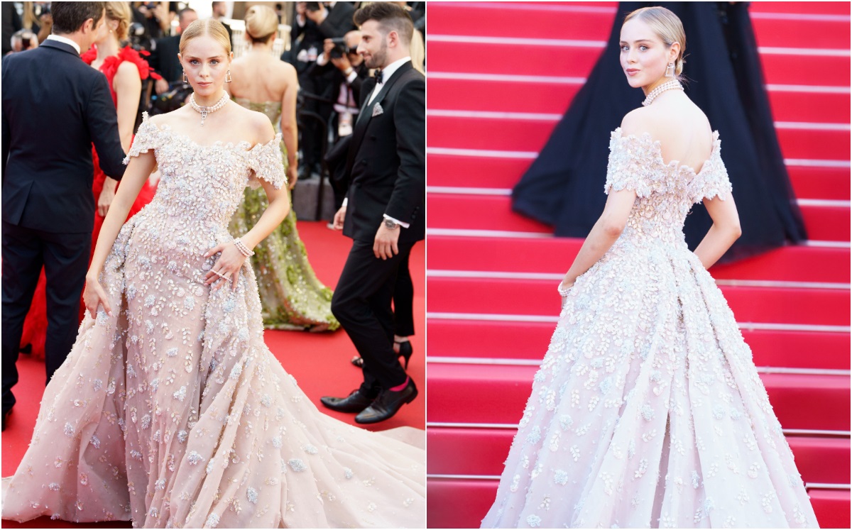 Loreto Peralta desfila con vestido de lujo en el Festival de Cannes (Foto: Cortesía)