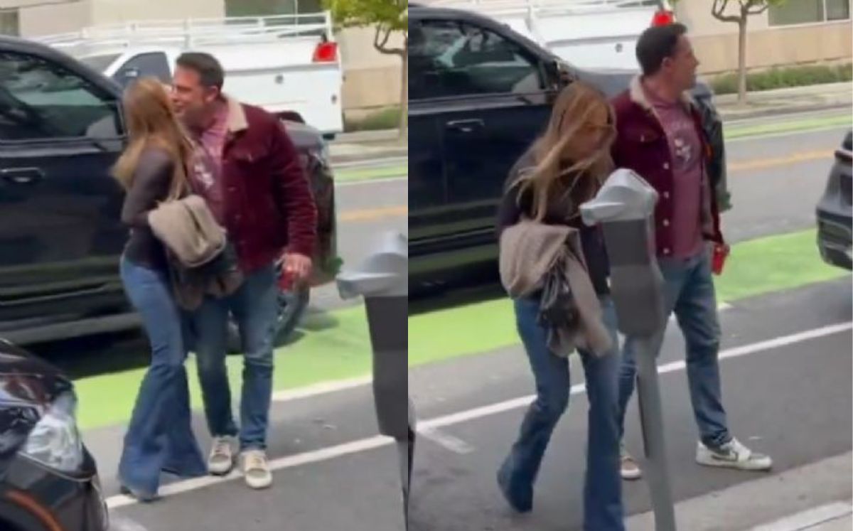 JLo y Ben Affleck se besan en público (X)