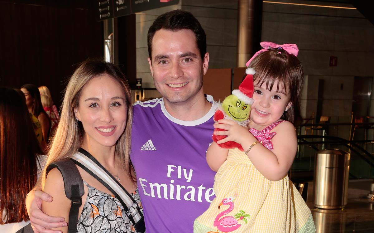 Ana Murguía, Jorge Álvarez y Aria Álvarez